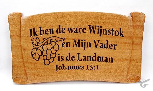 Productafbeelding: voorkant van Wandbord 34x20 sv Ik ben de ware wijnsto