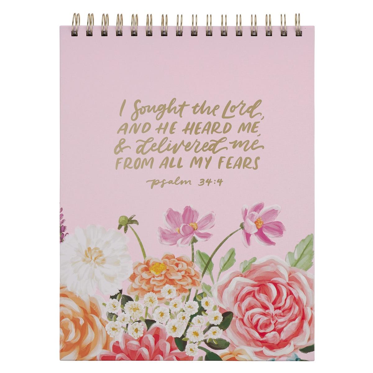 Productafbeelding: voorkant van I Sought the Lord Ps. 34:4 Spiral Notepad
