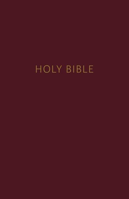 Productafbeelding: voorkant van Pew Bible -Large Print - Burgundy