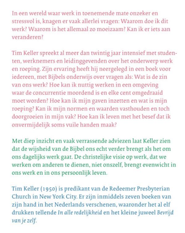 Productafbeelding: achterkant van Goed werk