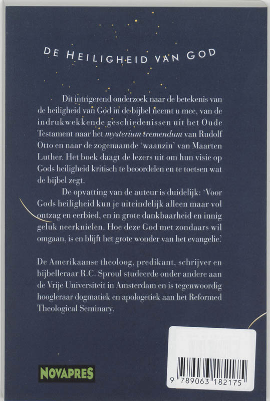 Productafbeelding: achterkant van De heiligheid van God