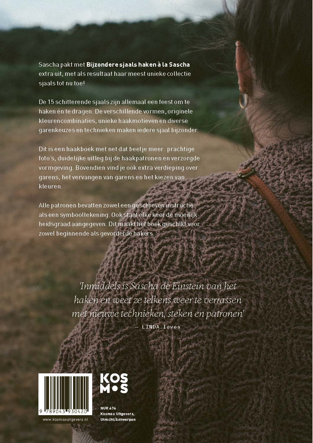 Productafbeelding: achterkant van Bijzondere sjaals haken à la Sascha