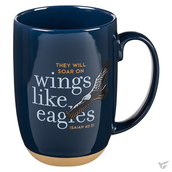 Productafbeelding: voorkant van On Eagle's Wings Coffee Mug - Isa 40:31