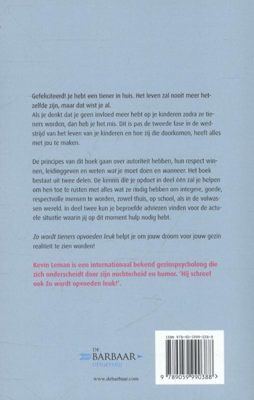 Productafbeelding: achterkant van Zo wordt tieners opvoeden leuk!