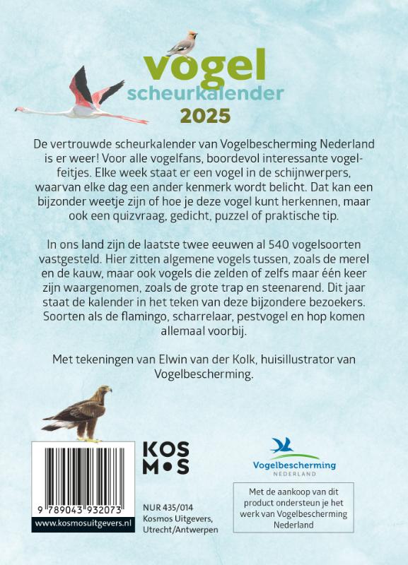 Productafbeelding: achterkant van Vogelscheurkalender 2025