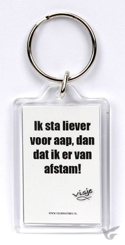 Productafbeelding: voorkant van Sleutelhanger visje ik sta liever voor a