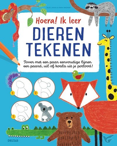 Productafbeelding: voorkant van Hoera! Ik leer dieren tekenen