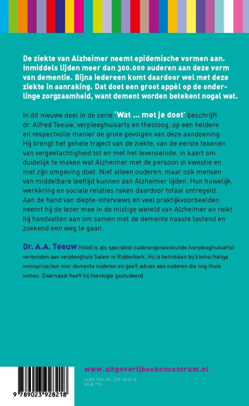 Productafbeelding: achterkant van Wat Alzheimer met je doet