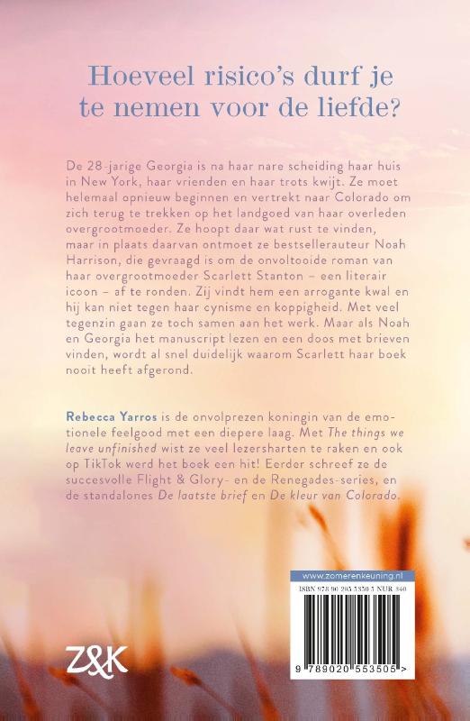Productafbeelding: achterkant van The things we leave unfinished