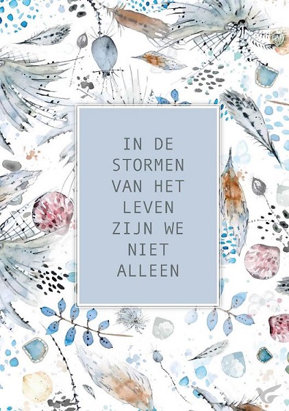 Productafbeelding: voorkant van Wenskaart In de stormen van het leven