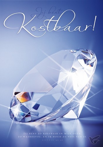 Productafbeelding: voorkant van Poster A3 jij bent kostbaar