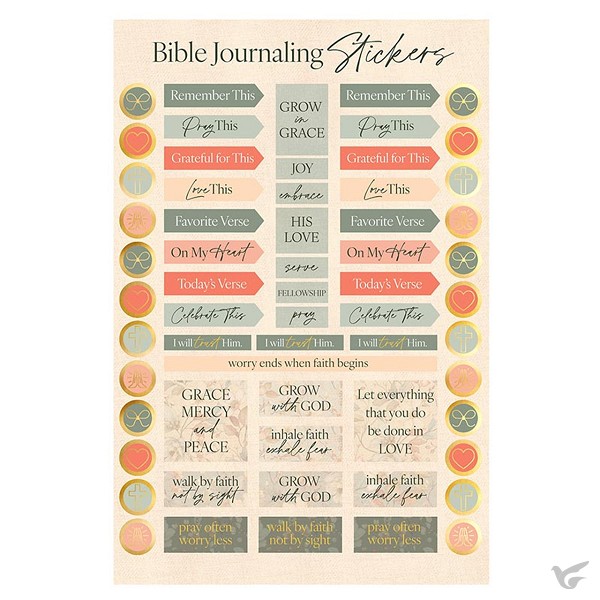 Productafbeelding: voorkant van Bible journaling stickers everything bea