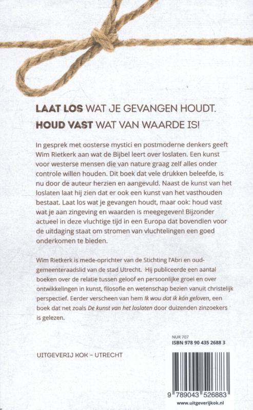 Productafbeelding: achterkant van De kunst van het loslaten en vasthouden
