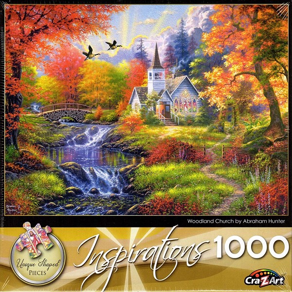 Productafbeelding: voorkant van Puzzel Woodland Church (1000 stukjes)