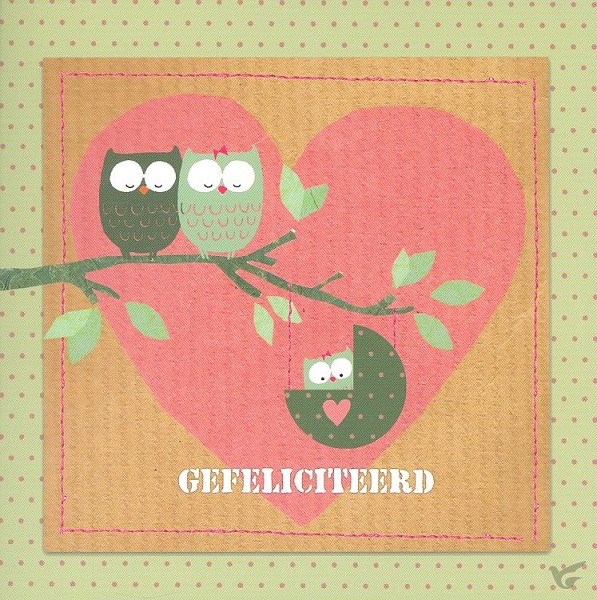 Productafbeelding: voorkant van Wenskaart gefeliciteerd groene stip