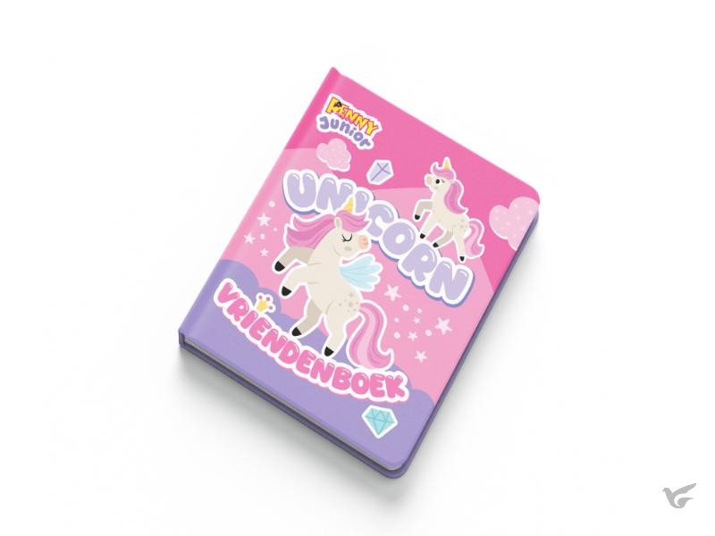Productafbeelding: voorkant van Penny Junior Unicorn Vriendenboekje