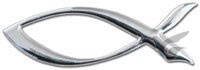 Productafbeelding: voorkant van Sticker 3d vis 8cm zilver