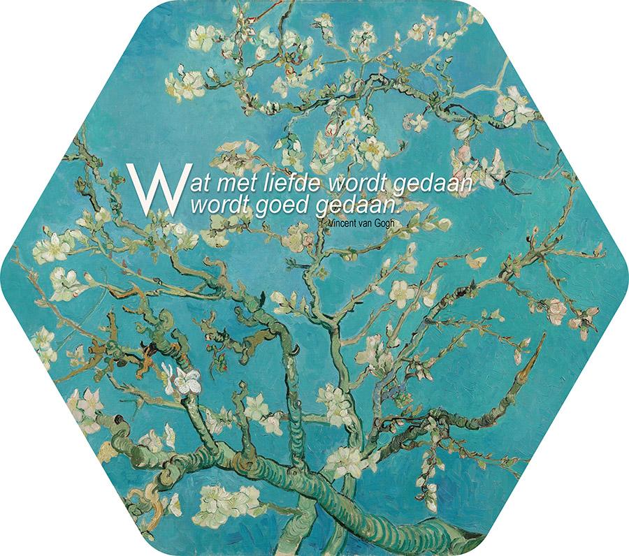 Productafbeelding: voorkant van Wat met liefde gedaan wordt. Vincent van Gogh, amandelbloesem