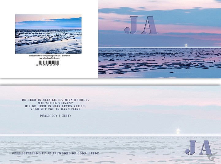 Productafbeelding: voorkant van Panoramawenskaart mt waddenli belijdenis