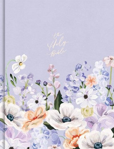 Productafbeelding: voorkant van CSB Notetaking Bible/Large Print (Hosanna Revival Edition)-Lavender/Peach Cloth-Over-Board