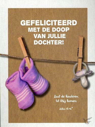 Productafbeelding: voorkant van Kaart gefeliciteerd doop dochter lucas