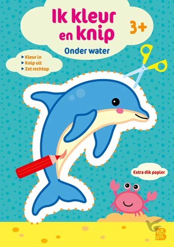 Productafbeelding: voorkant van Ik kleur en knip: Onder water