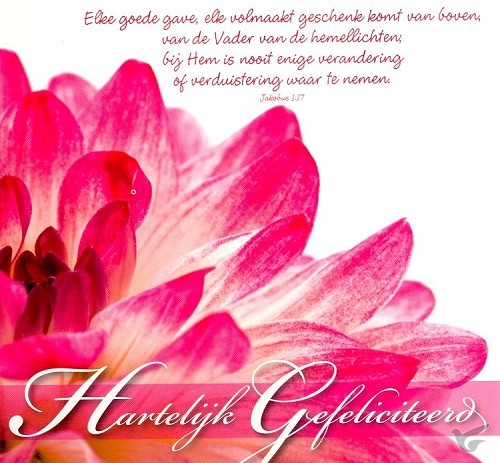Productafbeelding: voorkant van Wenskaart hartelijk gefeliciteerd