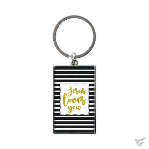 Productafbeelding: voorkant van Sleutelhanger Jesus Loves You
