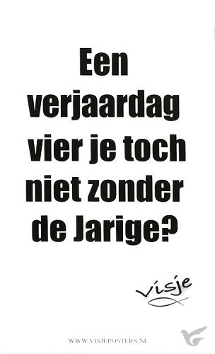 Productafbeelding: voorkant van Kaart visje een verjaardag vier je toch