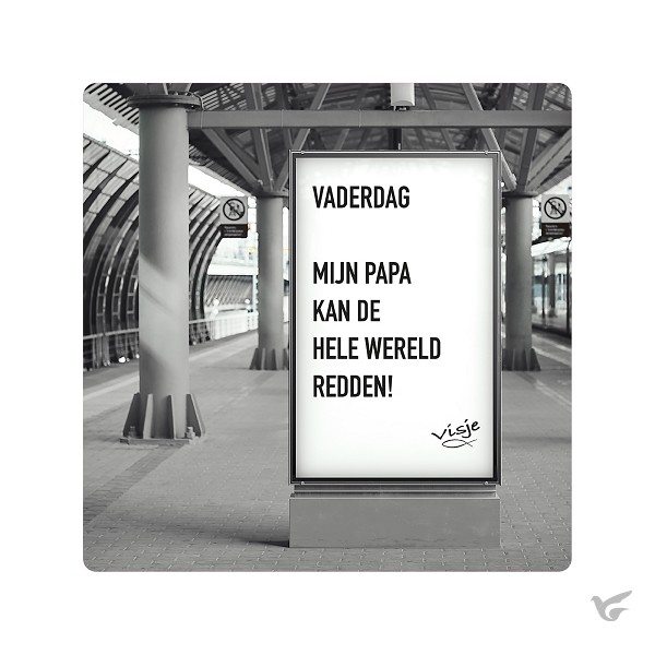 Productafbeelding: voorkant van Visje bordje Vaderdag