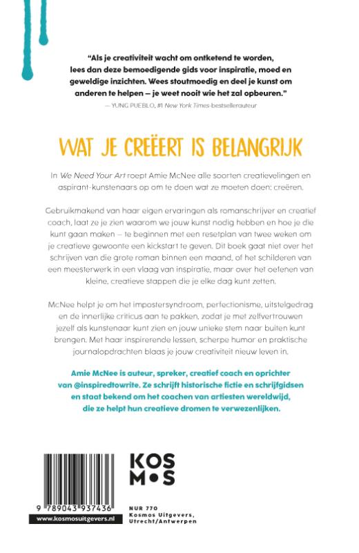 Productafbeelding: achterkant van We Need Your Art