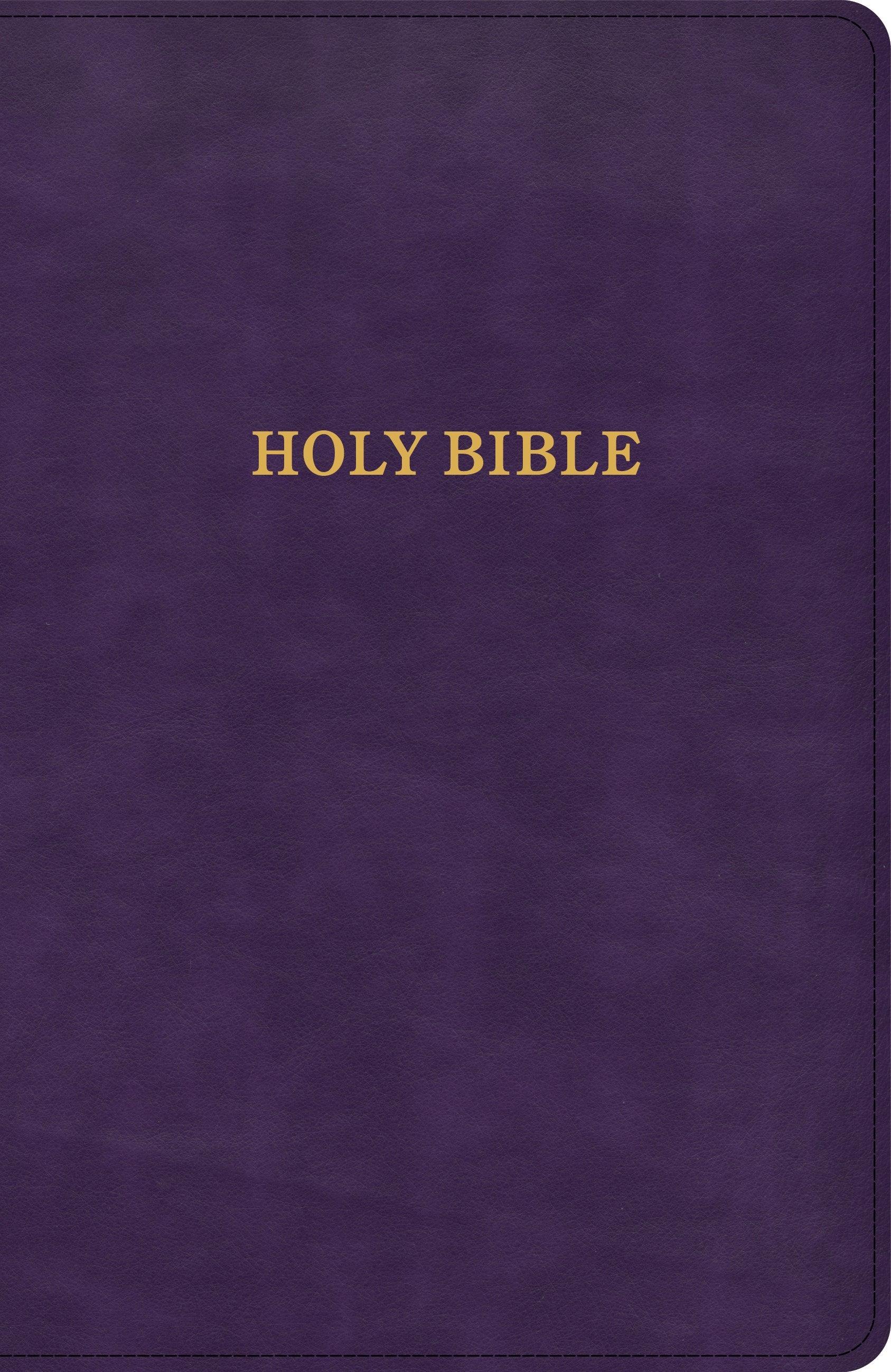 Productafbeelding: voorkant van KJV Thinline Bible-Purple LeatherTouch