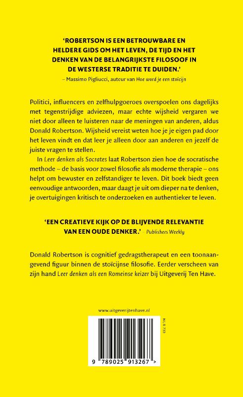 Productafbeelding: achterkant van Leer denken als Socrates