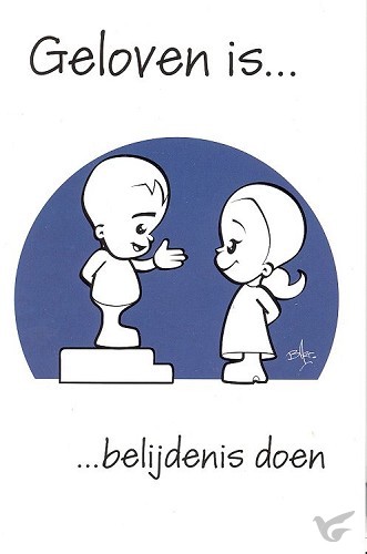 Productafbeelding: voorkant van Prentbriefkaart geloven is belijdenis