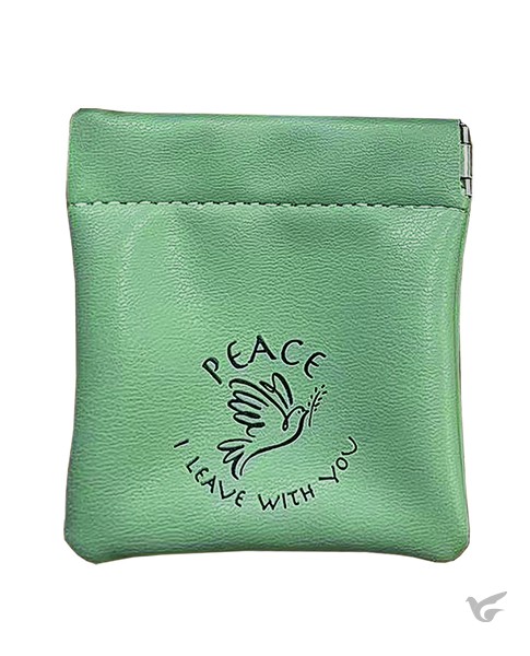 Productafbeelding: voorkant van Coin Pouch Green Peace I leave with you