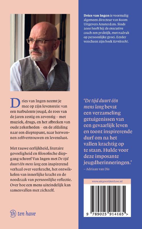 Productafbeelding: achterkant van De tijd duurt één mens lang