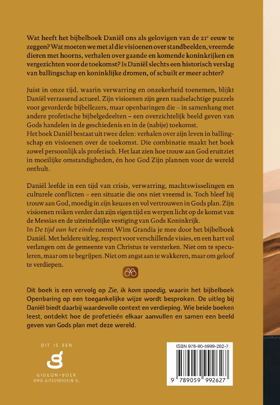 De tijd van het einde  Productafbeelding: achterkant van De tijd van het einde