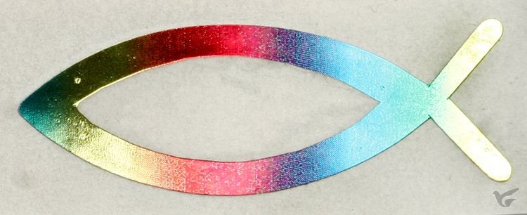 Productafbeelding: voorkant van Stickerrol 500 Ichthusvis multicolor