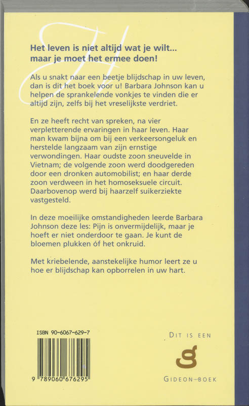 Productafbeelding: achterkant van Zet een geranium op je hoed en wees blij!