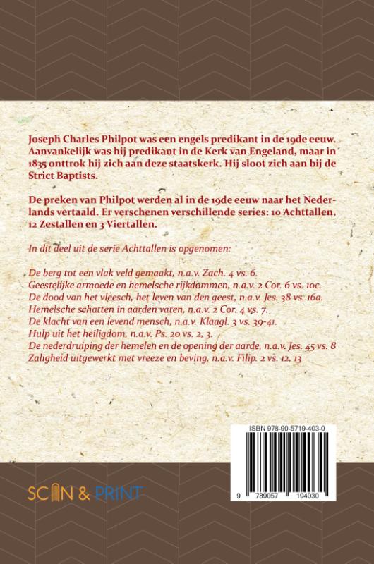 Productafbeelding: achterkant van Tweede Achttal Leerredenen