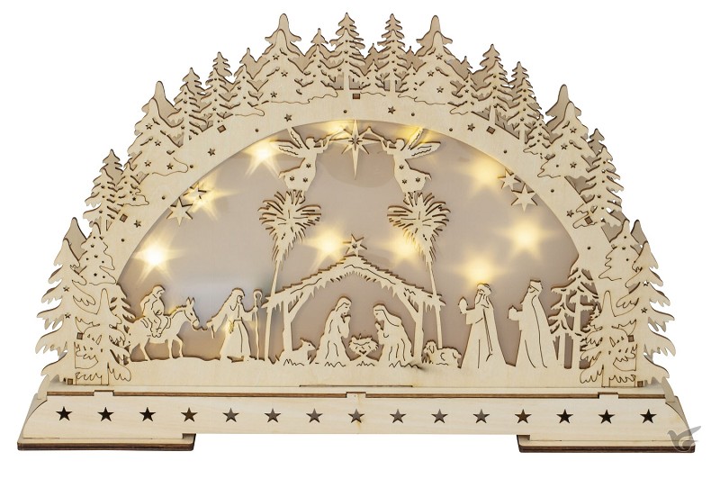Productafbeelding: voorkant van Wooden Led Light Decoration