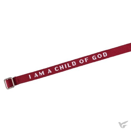 Productafbeelding: voorkant van Armbandje i am a child of God rood