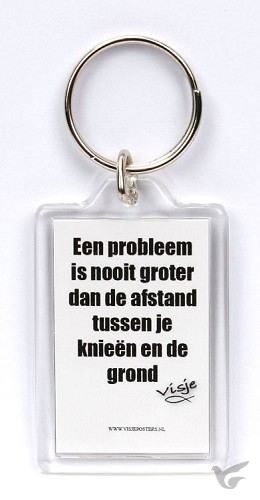 Productafbeelding: voorkant van Sleutelhanger visje een probleem is nooi