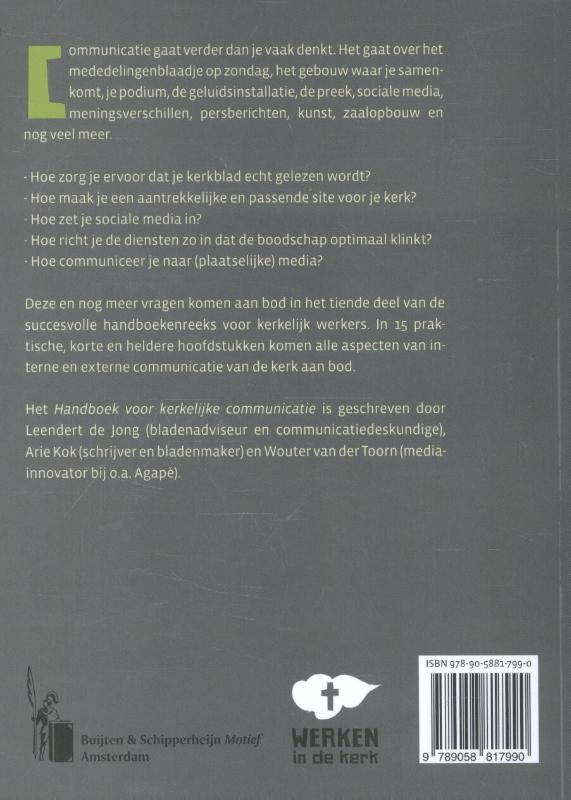 Productafbeelding: achterkant van Handboek voor kerkelijke communicatie