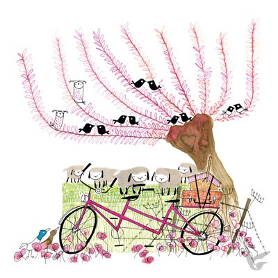 Productafbeelding: voorkant van Wenskaart tandem