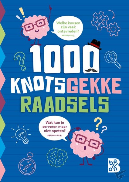Productafbeelding: voorkant van 1000 knotsgekke raadsels voor kinderen