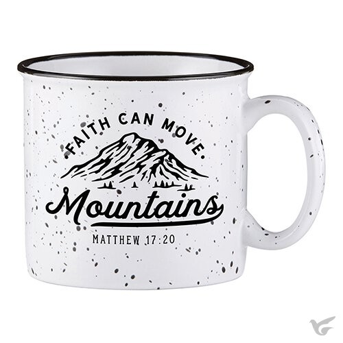 Productafbeelding: voorkant van Campfire Mug Faith can move mountains