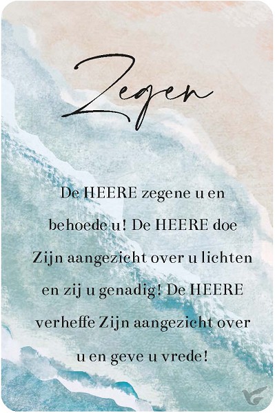 Productafbeelding: voorkant van Minikaartje zegen