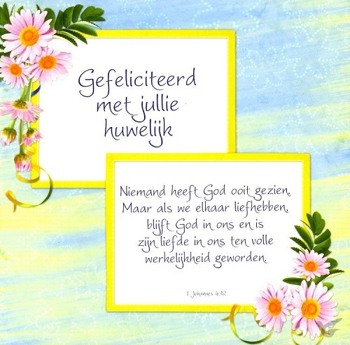 Productafbeelding: voorkant van Kaart m env gefeliciteerd met jullie huw