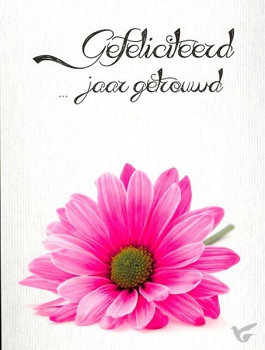 Productafbeelding: voorkant van Kaart gefeliciteerd ...jaar getrouwd